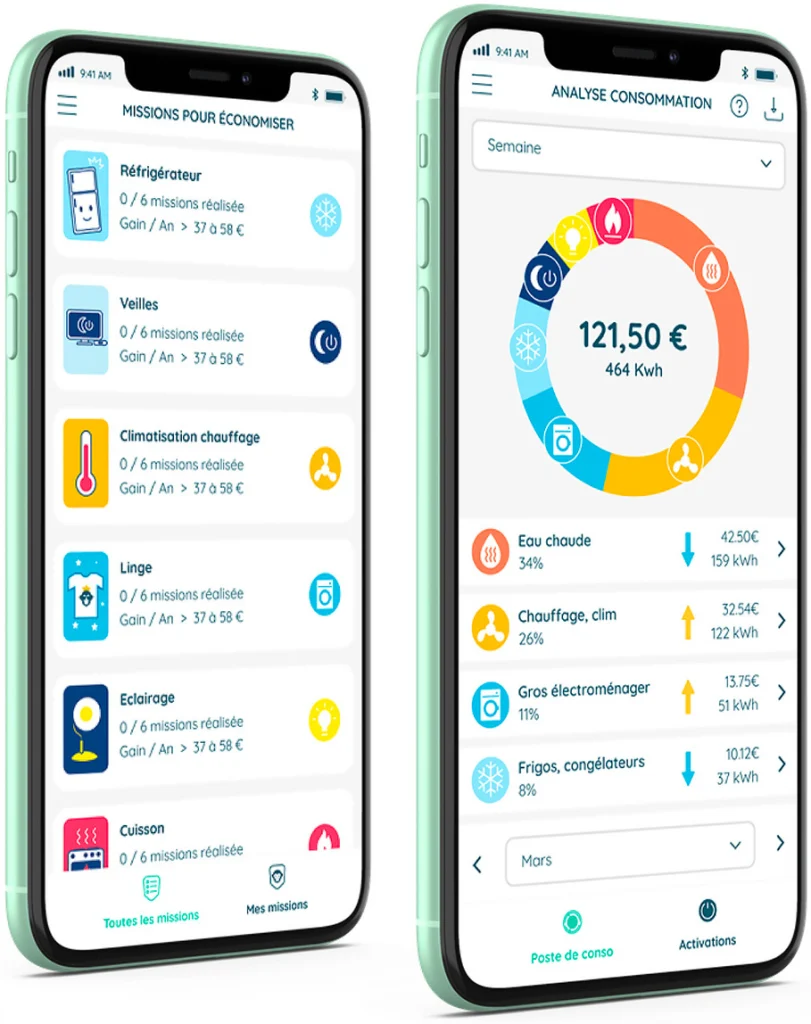 Visuel de l'application ECO JOKO controlant votre production électrique.