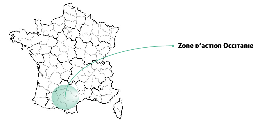 Zone d'action Ginergy en Occitanie