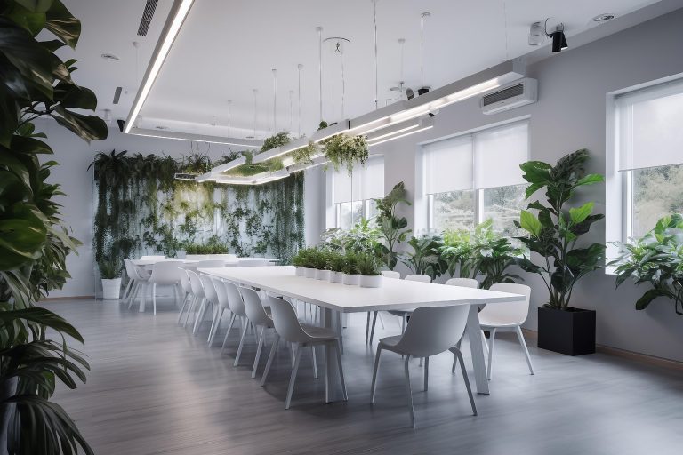 Salon moderne d'une maison rénovée, avec une climatisation réversible sur le mur.